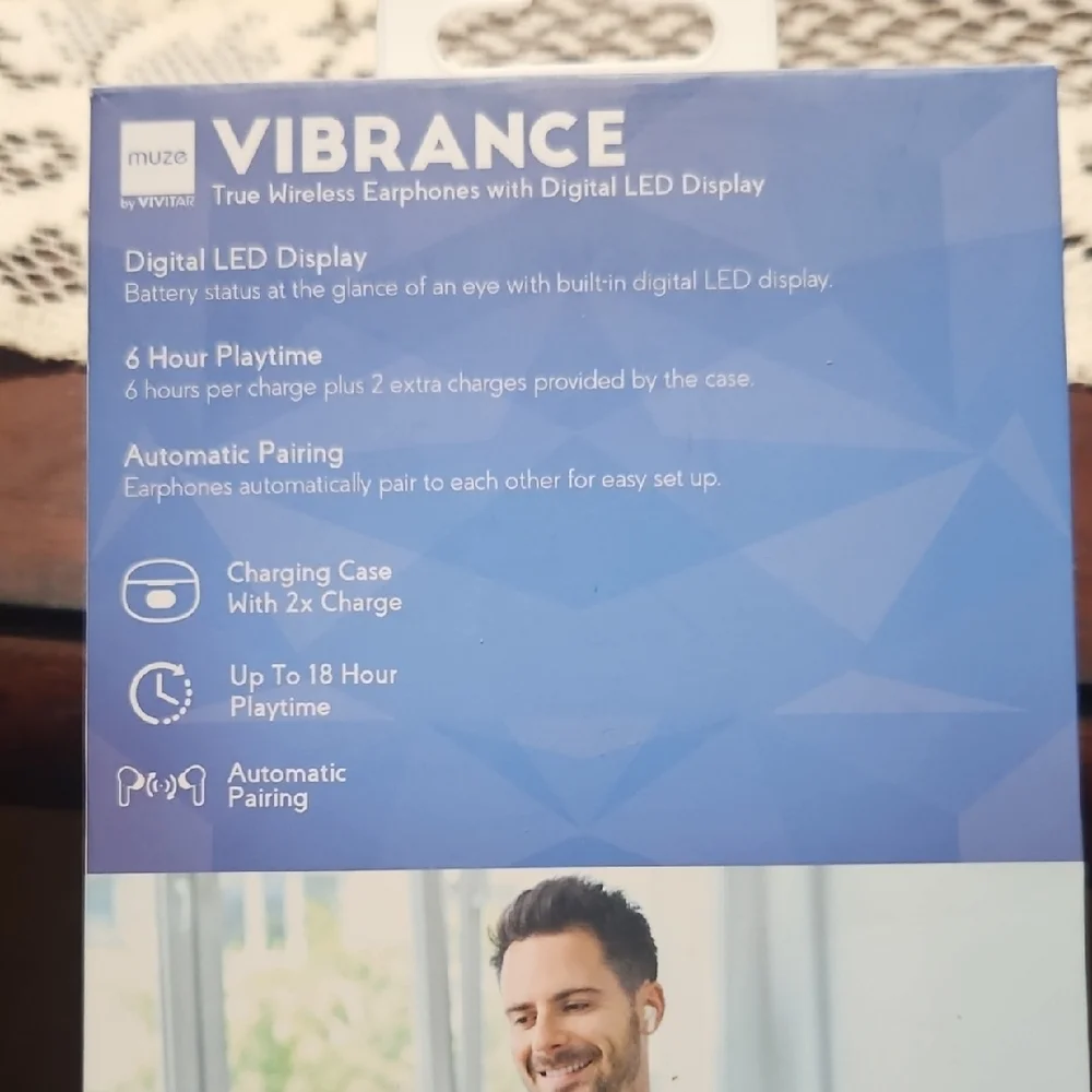Muze Vibrance Bluetooth Earbuds - White